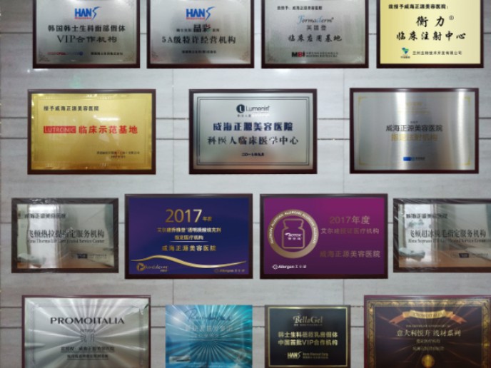 威海正源整形美容醫(yī)院_榮譽(yù)